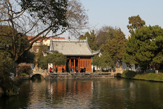 南京总统府 古建筑 太平湖