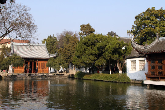 南京总统府 古建筑 太平湖