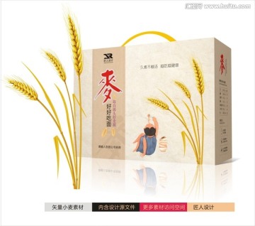 面條 掛面 麥穗面箱 面條禮盒