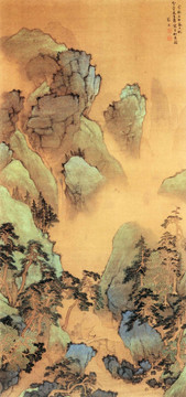 張宏 青綠山水圖