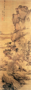 藍瑛 溪山曳杖圖