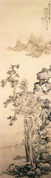 藍(lán)瑛 江皋話古圖