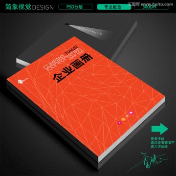 企業(yè)桔色書籍畫冊(cè)標(biāo)書封面