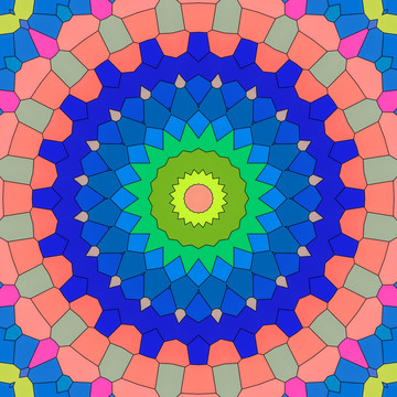 幾何花型玻璃圖案