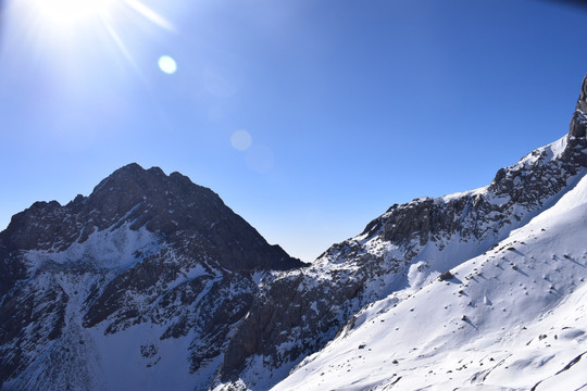 玉龙雪山 雪山 山峰