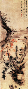 查士標 秋景山水圖