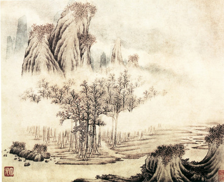 樊圻 山水圖