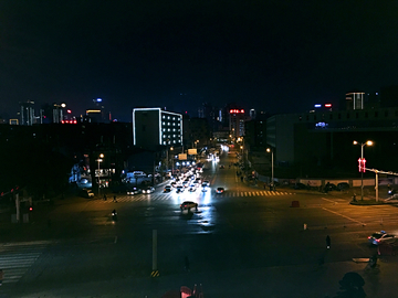 杜甫江阁 车流 城市夜景 交通