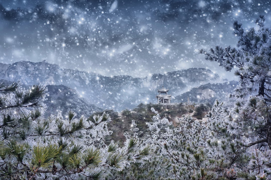 高山 飞雪 天柱山