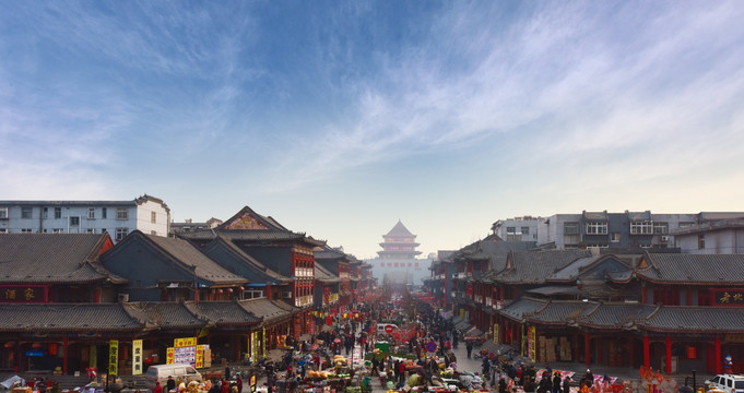 邢台府前南街 集市风光