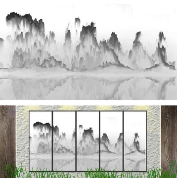 水墨山水 桂林山水 合層