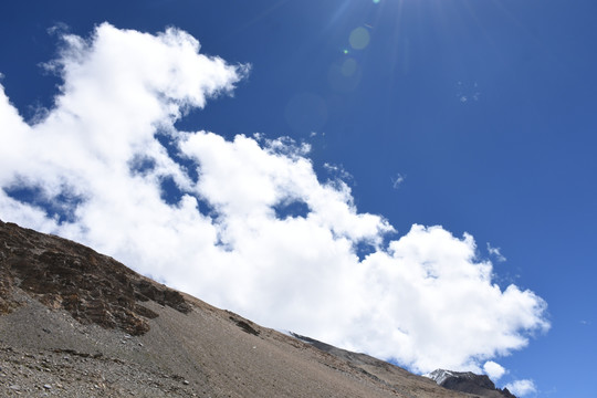 西藏的蓝天白云