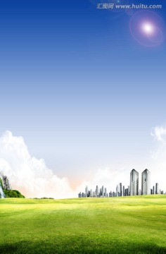 商務(wù)科技宣傳海報(bào)展板背景