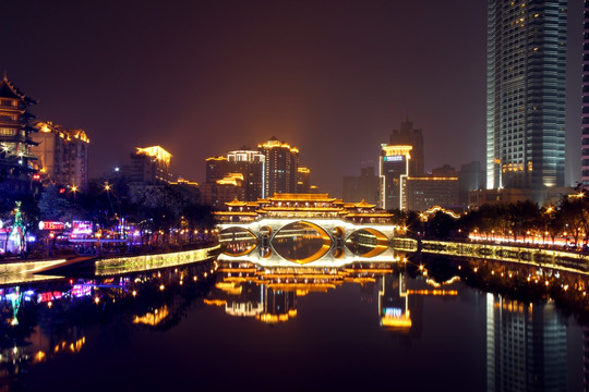 成都九眼桥夜景 成都夜景