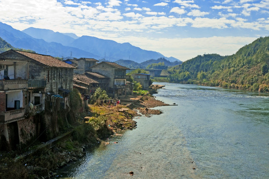 乡村溪流风景