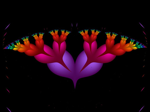 五彩抽象印花花紋
