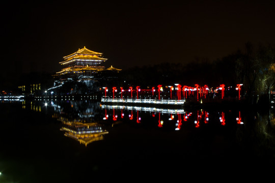 大唐芙蓉园 紫云楼 夜景