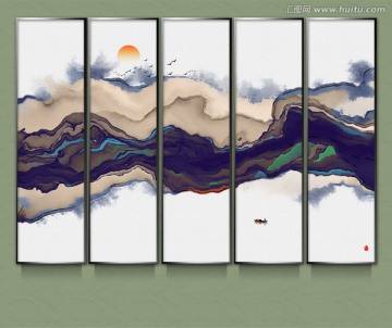 水墨畫(huà) 抽象意境水墨山水畫(huà)