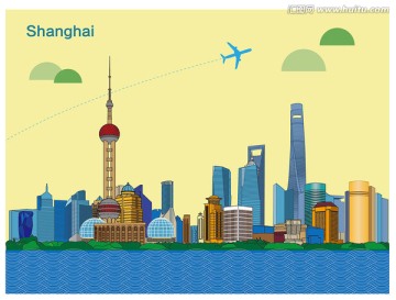 上海外灘手繪