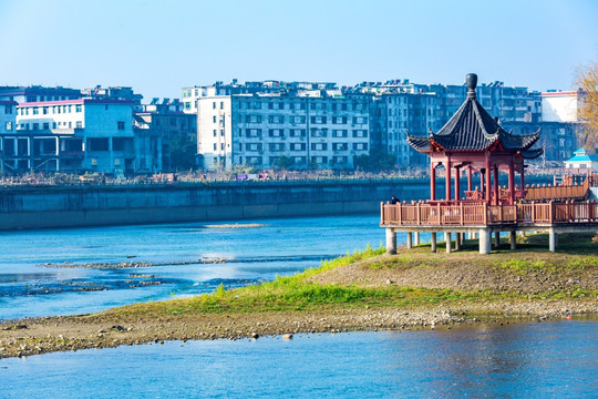 宜春袁水河状元阁沙洲