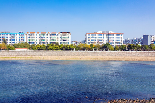 宜春袁水河河流风光