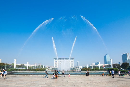 鄞州区政府广场水景