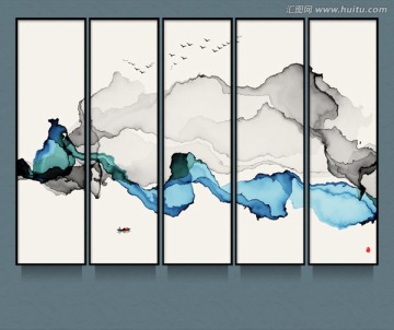 禅境水墨画 新中式客厅水墨装饰