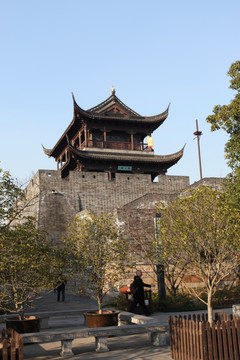 古代城墙 城门楼 杭州 古城