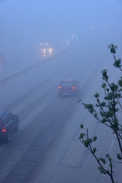 有雾的马路