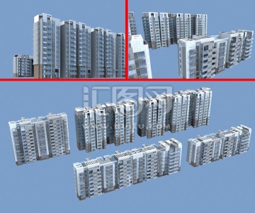 小區(qū)多戶型住宅樓