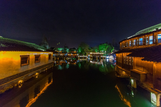 乌镇 江南 乌镇西栅夜景