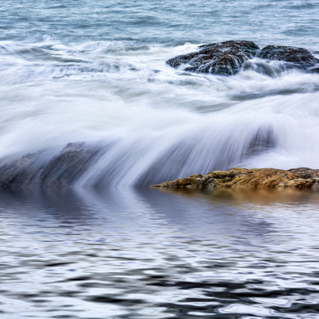 海浪海岛慢门摄影