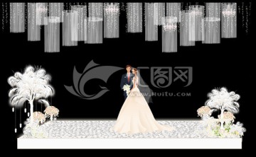 婚禮儀式區(qū)副舞臺(tái)效果圖