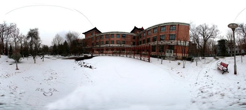 中国矿业大学北京校园大雪全景