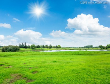 天空 草地