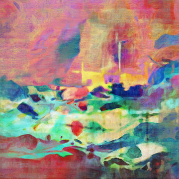 抽象油畫 無框畫