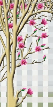 玉蘭花玄關(guān)畫