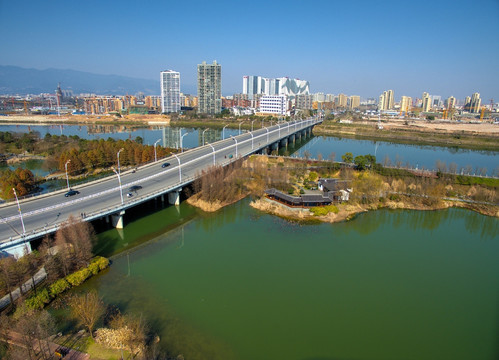 金华李渔大桥全景