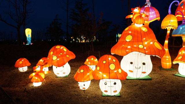 花灯 灯展 蘑菇灯