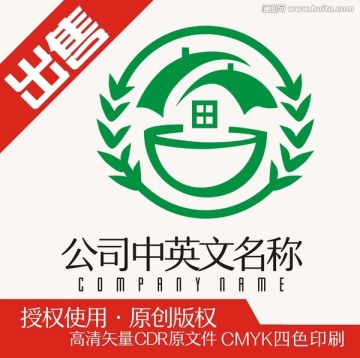 农场房子米logo标志