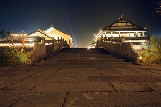 海宁盐官古城 夜景