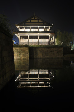 海宁盐官古城夜景 海宁盐官