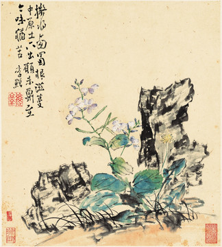 李鳝 花卉国画