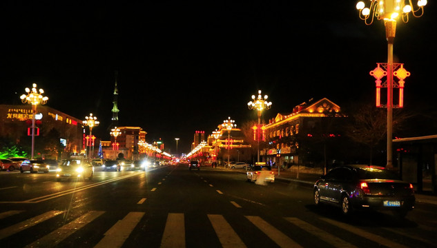 海拉尔城市夜景