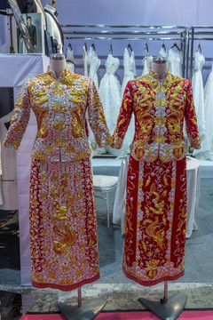中式婚纱 复古礼服