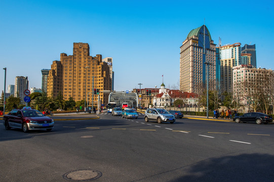 上海街景 上海外白渡桥