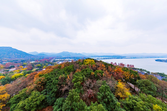 远眺西湖风景区 远眺 西湖风景