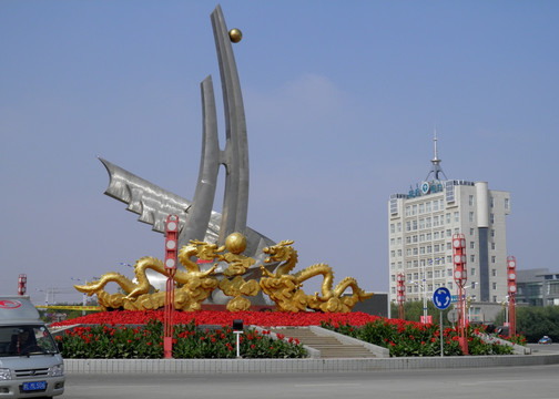陕坝雕塑