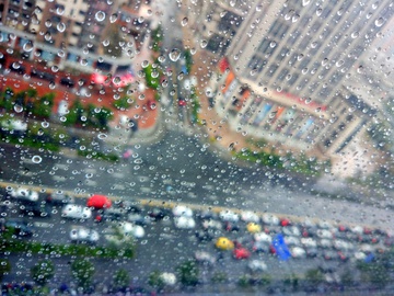 城市阴雨天气