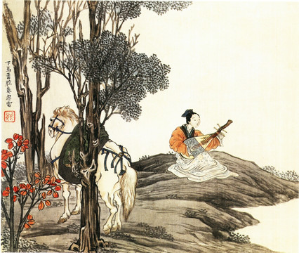 任熊 大梅詩(shī)意圖